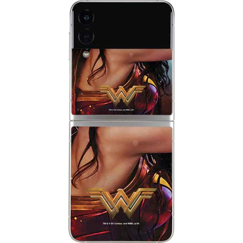DC Comics Wonder Woman Battle Ready Poster Galaxy Z Flip3 5G Skin